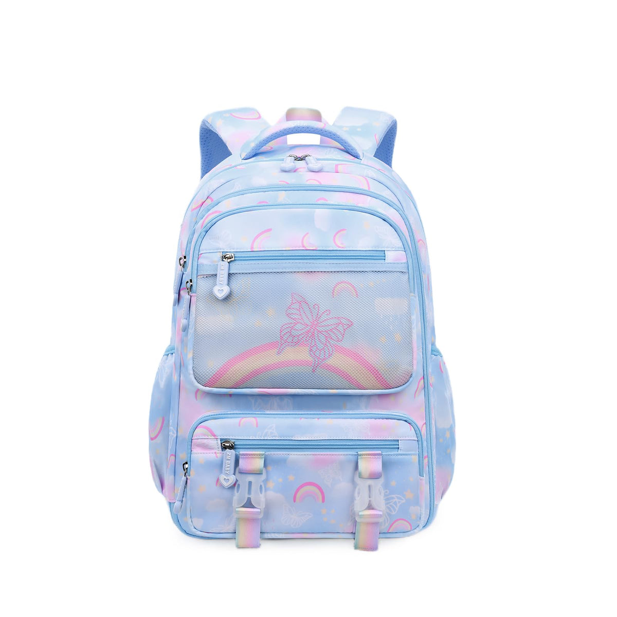 Ynport Crefreak Girls School Backpack Kids Backpack for Teen Girls Water Resistant Multi Pockets School Backpack Kawaii Book Bag for Elementary Primary School, Blue