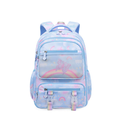 Ynport Crefreak Girls School Backpack Kids Backpack for Teen Girls Water Resistant Multi Pockets School Backpack Kawaii Book Bag for Elementary Primary School, Blue