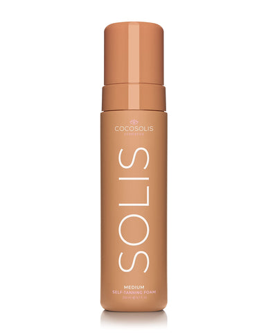 COCOSOLIS SOLIS medium self-tanning lotion for face and body, mousse for a rich, natural and long-lasting tan, with plant-based DHA (200 ml)