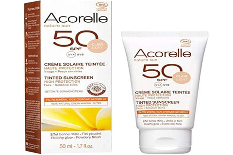 Acorelle Tinted Sunscreen Cream SPF 50 New - Light-Clair