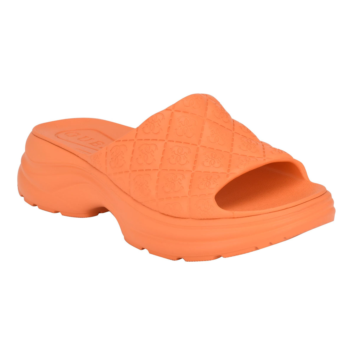 Guess Women's FENIXY Sandal, Orange 800, 5