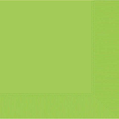 Amscan 2 Ply Solid Colour Dinner Napkins (Pack Of 20) (Kiwi Green, One Size)