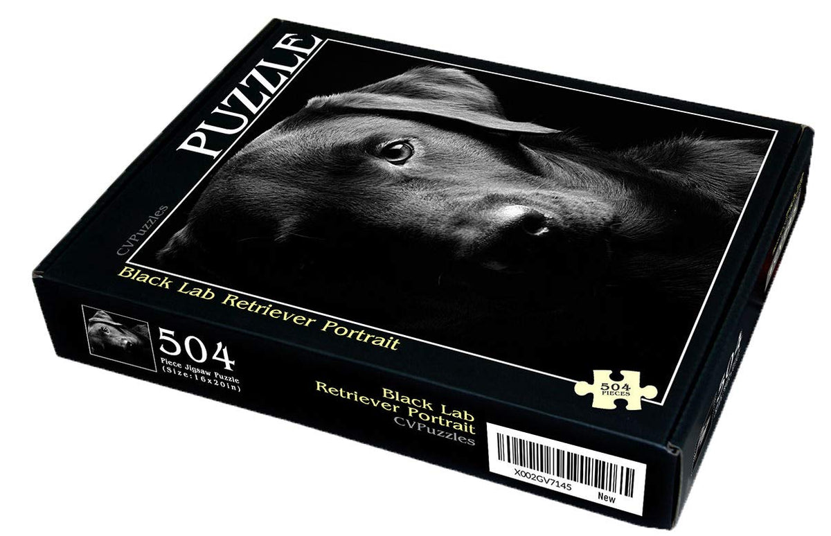 CVPuzzles Black Lab Retriever Portrait 504 Piece Jigsaw Puzzle 16" X 20"