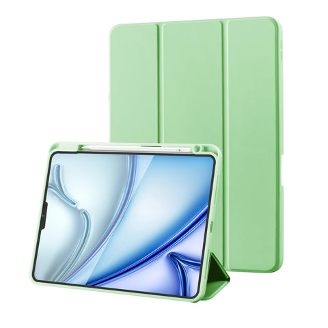 Case for iPad Pro 11 2022/2021/2020/2018 Case with Pencil Holder, Smart Stand Cover Case for 11 Inch iPad Pro 11 Generation, Apple Pencil 2nd Gen Charging with Auto Wake/Sleep, Matcha Green