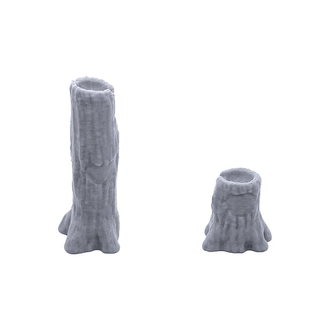 EnderToys Forest Tree Trunks & Logs, 3D Printed Tabletop RPG Scenery and Wargame Terrain for 28mm Miniatures
