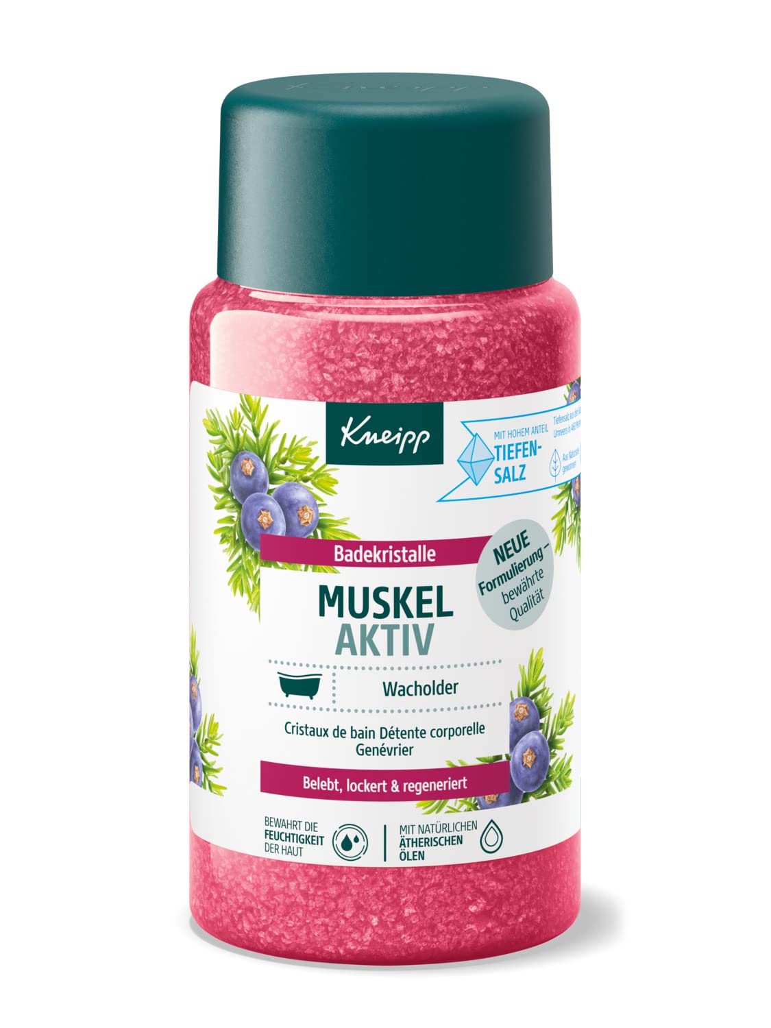 Kneipp Bath Crystals Muscle Active - with Precious Etheric Juniper WintergrÃƒÆ’Ã†â€™Ãƒâ€ Ã¢â‚¬â„¢ÃƒÆ’Ã¢â‚¬Â ÃƒÂ¢Ã¢â€šÂ¬Ã¢â€žÂ¢ÃƒÆ’Ã†â€™ÃƒÂ¢Ã¢â€šÂ¬Ã…Â¡ÃƒÆ’Ã¢â‚¬Å¡Ãƒâ€šÃ‚Â¼n- & Rosemary Oil - Warming Wohltuend to Muscles - 600g, 1