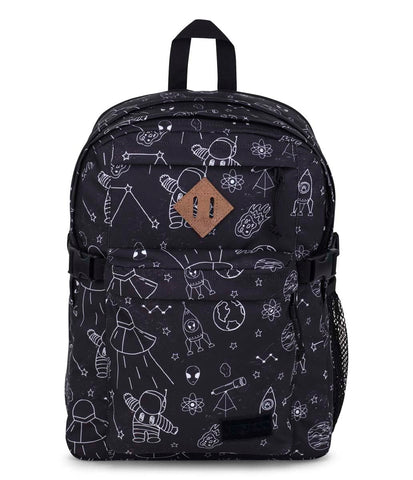 JanSport Main Campus Backpack - Travel, or Work Bag w 15-Inch Laptop Sleeve and Dual Water Bottle Pockets, Cosmic City
