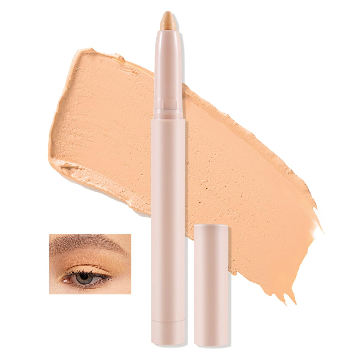 Boobeen Waterproof Eyeshadow Pencil, Cream Eye Shadow Pen, Matte & Shimmer Crayon Long Lasting Eyeshadow Makeup, Quick-drying for Eye Brightener Makeup