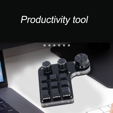 Generic Programming Macro Keypad, 5 Light Effect Modes USB Mini Macro Mechanical Gaming Keyboard with RGB LED for Industrial Control, Generic9emguwc7y0