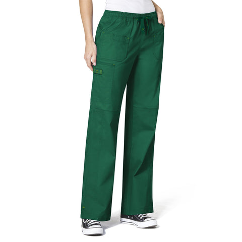 WonderWink Women's Wonderflex Faith Scrub Pant, Hunter, Small/Petite
