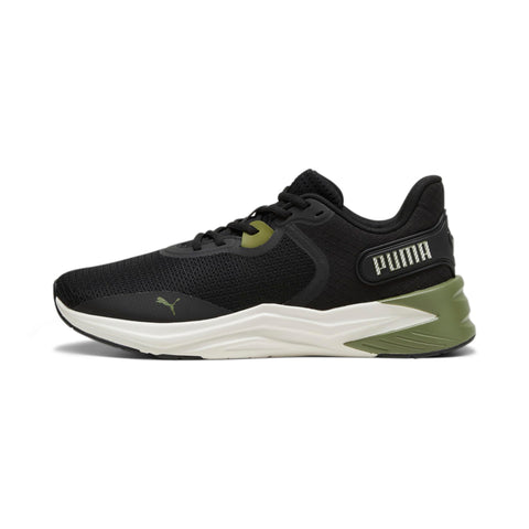 PUMA Men's Training Road Running Shoe, Olive Green Black Warm White, 7.5 us