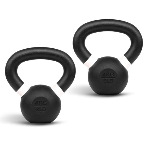 Yes4All Kettlebell Weights Cast Iron/Kettlebells Powder Coated - Strength Training, Home Gym, Full-body Exercises