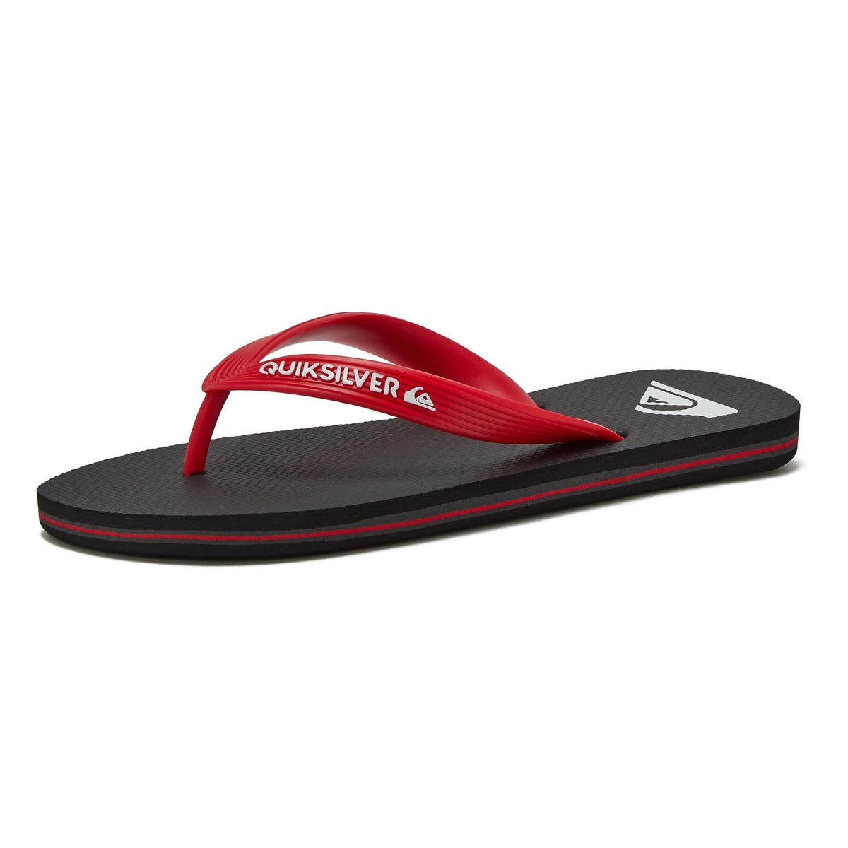 Quiksilver Boy's Molokai Kids Flip Flop Youth Sandal, Black 2, 3 Big