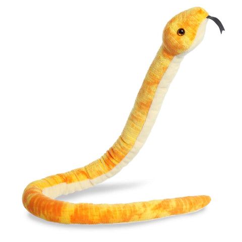 AuroraÂ® Playful Mango Corn Snake Snake Stuffed Animal - Eye-Catching Designs - Versatile Fun - Yellow 50 Inches