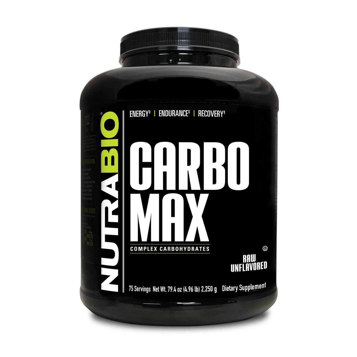 NutraBio CarboMax Maltodextrin - Complex Carbohydrate Powder for Sustained Energy - Calorie Rich for Muscle and Weight Gain - Unflavored - 5 Pounds, 75 Servings