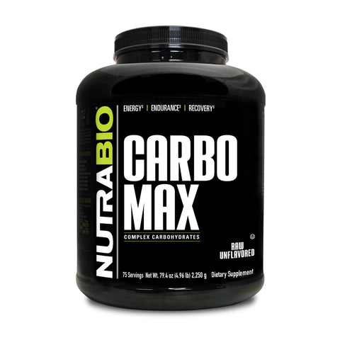 NutraBio CarboMax Maltodextrin - Complex Carbohydrate Powder for Sustained Energy - Calorie Rich for Muscle and Weight Gain - Unflavored - 5 Pounds, 75 Servings