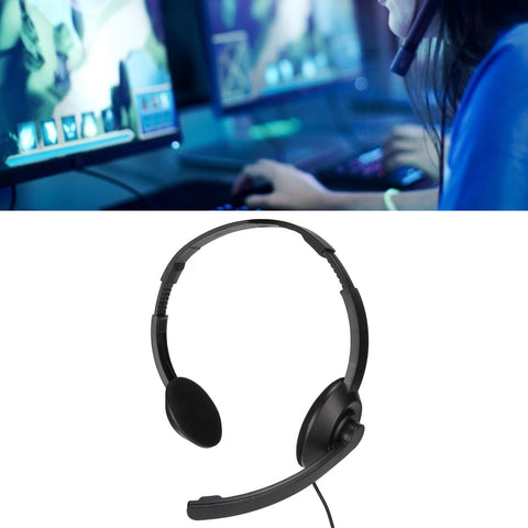 Gaming Headset for PC, Over Ear Gaming Headphone with Noise Canceling Mic, Stereo Bass Surround Sound, 3.5mm Wired Headphone with Mute Button for PS4, for PS5, for One, Laptop