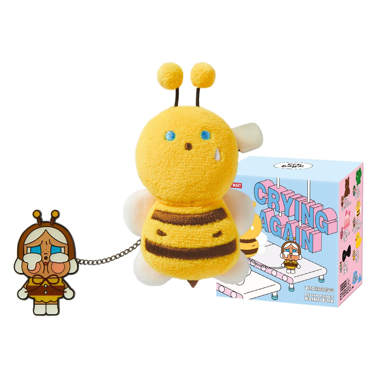 POP MART Crybaby Crying Again Series Plush Badge Random Anime Action Figures Collectible Art Toy Figures Gift 1 Piece