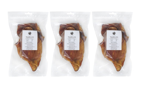 Pig ears (9 pieces), 100% pure natural product, long-lasting chewing fun