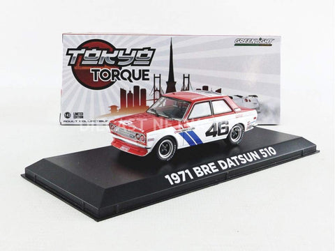 Greenlight 86335 1: 43 Tokyo Torque - 1971 Datsun 510 - #46 Brock Racing Enterprises (BRE) - John Morton