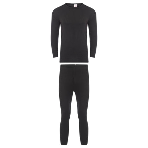 Heatwave Children's Thermal Long Sleeve Top & Pants Set, Warm Winter Underwear, Charcoal, 6/8 Years
