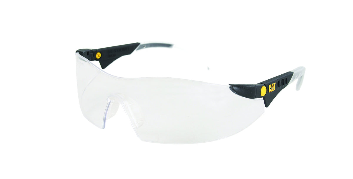 Caterpillar Dozer Safety Glasses, Black, Clear