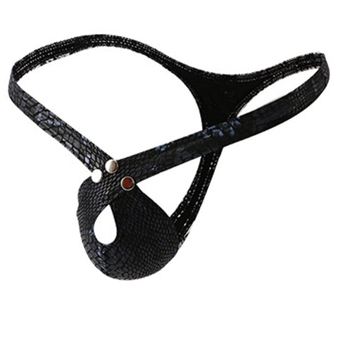 Legou Men's thong sexy erotic panties Black L