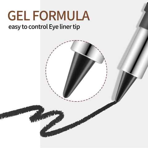 Boobeen Eyeliner Pencil, Waterproof Eyeliner Gel Pen, Quick Drying Matte Eye Liner, Lipstick Eyeliner, Eyeliner Cream Stick