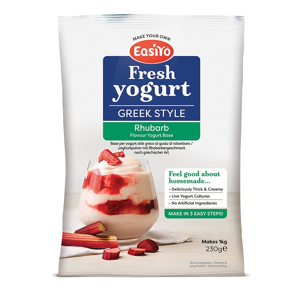 EasiYO Greek Style Rhubarb Yogurt Mix 1 x 230g Sachet