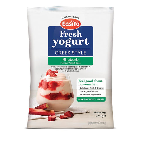 EasiYO Greek Style Rhubarb Yogurt Mix 1 x 230g Sachet