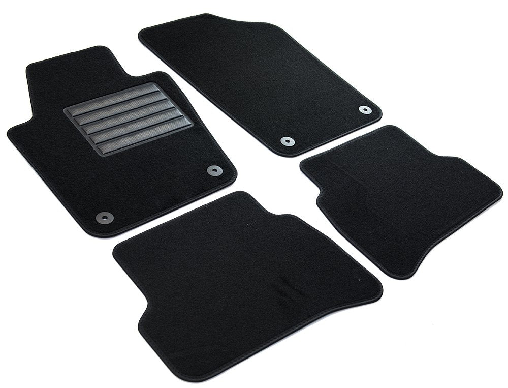 MDM SP-3748 Velour Car Mats for Volkswagen Polo V (6R) 05.2009 > 09.2017 / Seat Ibiza 2008 > 05.2017 / Skoda Fabia III 2014 Onwards, Black