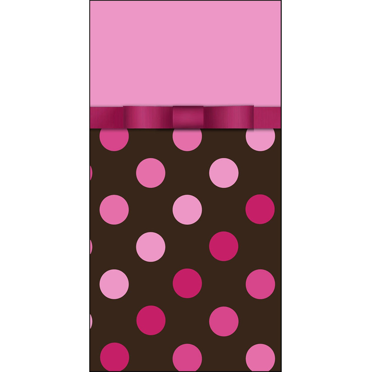 Hallmark Chocolate and Pink Polka Dot Party Tablecover