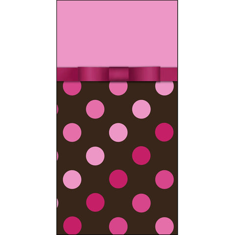 Hallmark Chocolate and Pink Polka Dot Party Tablecover