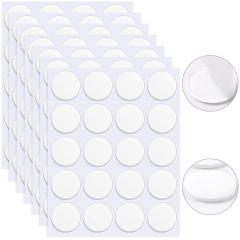 JANYUN 140 Pcs Double Sided Sticky Dots Removable Round Putty Clear Double Sided Tape for Crafts No Trace Sticky Tack Water-Repellent Adhesive Tape (40mm, 140)