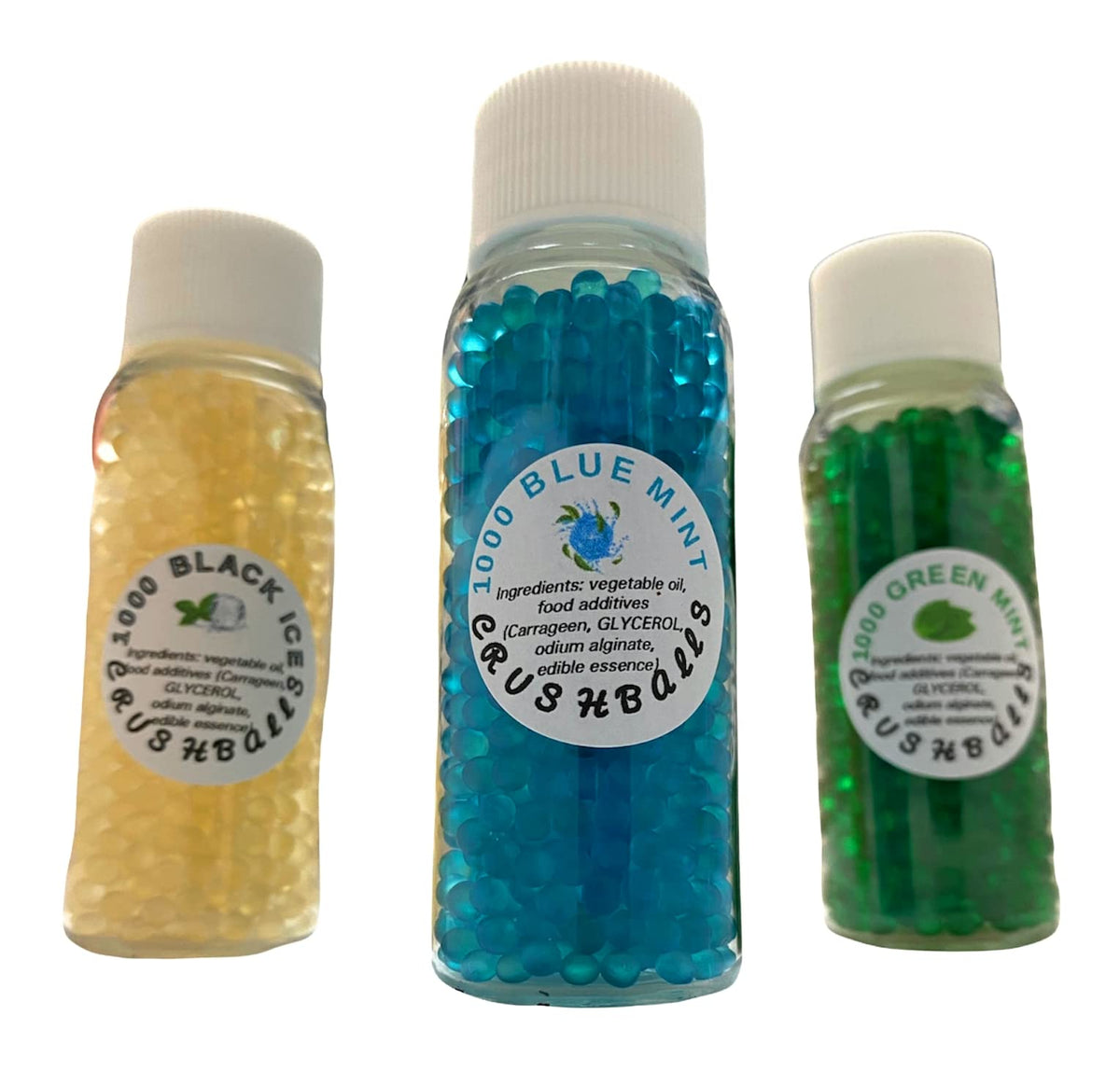 Bulk 1000 Flavoured Crushball Capsules for Cigarette Infusion (10 Flavours Available) (Blue Mint, 1000)