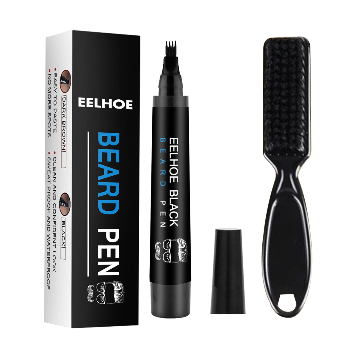Beard Filler Pen, Waterproof, Sweatproof, Durable Beard Pen for a Natural Looking Beard