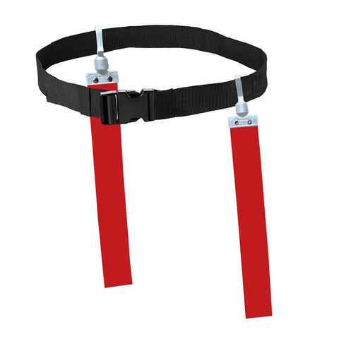 LOVIVER Football Waist Belt Rugby Tag Soccer Belt with Air Buckle Match for Adults and Youth Training, red
