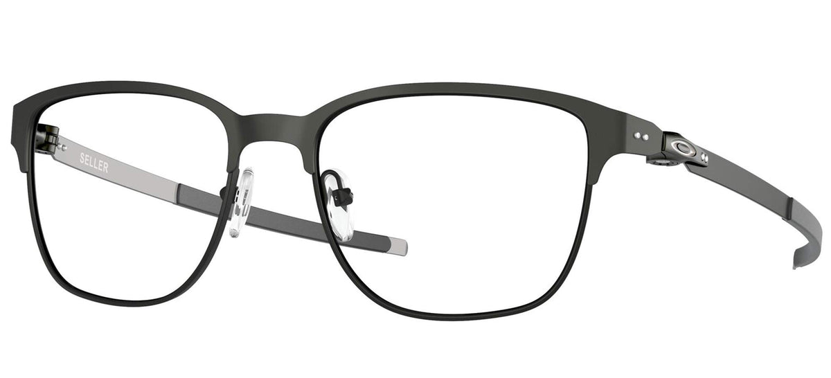 Oakley Men's Ox3248 Seller Square Prescription Eyewear Frames, Powder Coal/Demo Lens, 52 mm