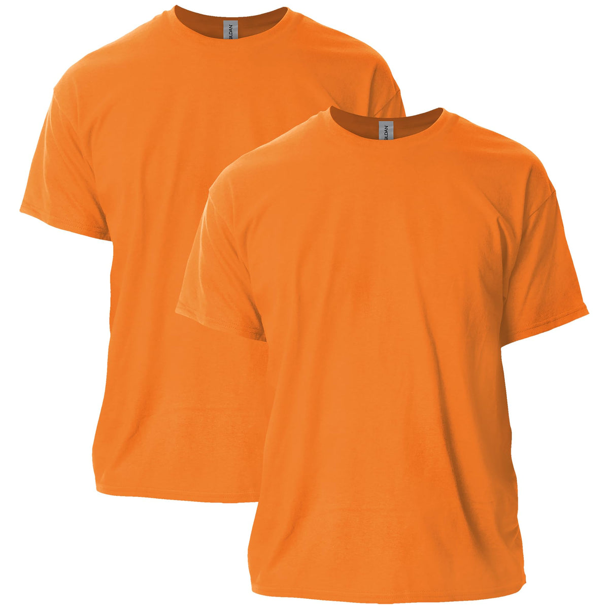 Gildan Adult Ultra Cotton T-Shirt, Style G2000, Multipack, Safety Orange (2-Pack), Small
