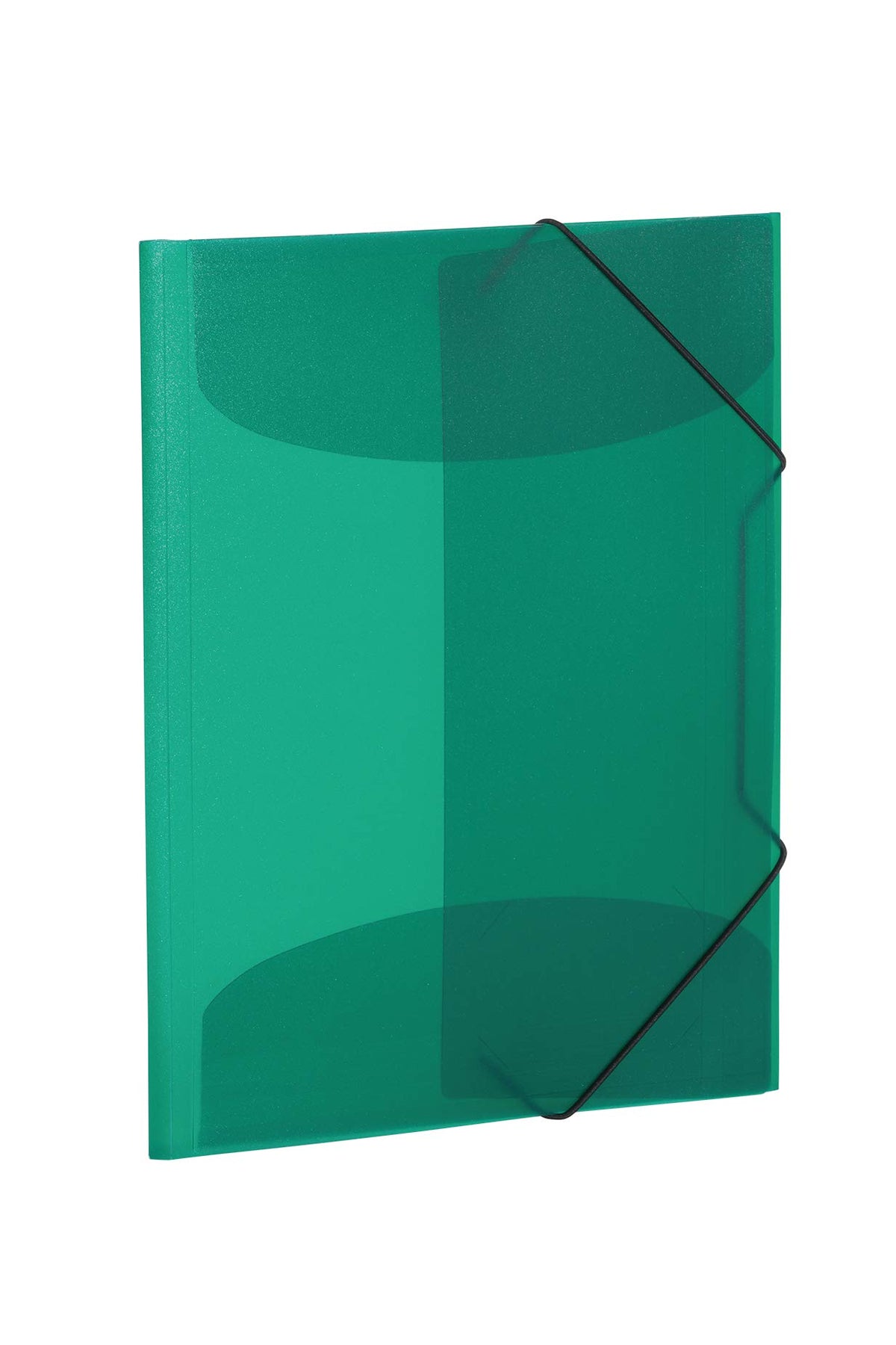 HERMA Elastic Folder Translucent in Dark Green, A3, Sturdy Plastic, with 3 Inner Flaps, 1 Span Folder