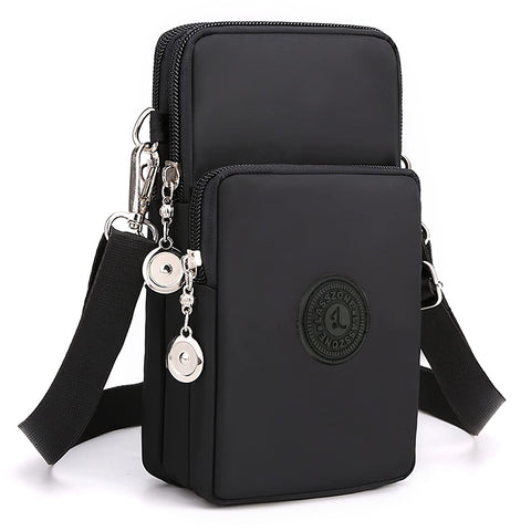 LassZone Women Girls Zipper Waterproof Nylon Crossbody Bags Wallet Cellphone Purse Shoulder Bag Wristlet Handbags (Black ÃƒÆ’Ã‚Â£ÃƒÂ¢Ã¢â‚¬Å¡Ã‚Â¬Ãƒâ€šÃ‚ÂWebbing StrapÃƒÆ’Ã‚Â£ÃƒÂ¢Ã¢â‚¬Å¡Ã‚Â¬ÃƒÂ¢Ã¢â€šÂ¬Ã‹Å“)