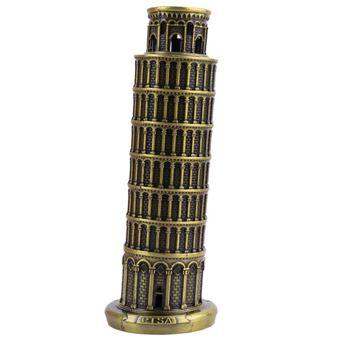 Framendino, Leaning Tower of Pisa Ornament Metal Leaning Tower of Pisa Statue Souvenir Figurine Tower Model for Party Home Decoration