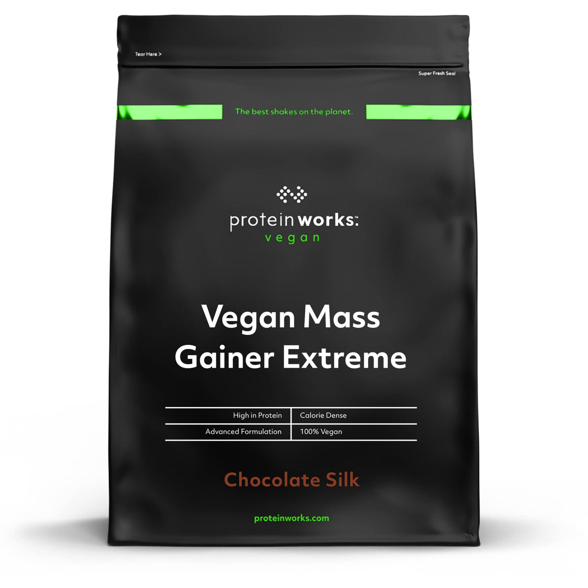 Protein Works - Vegan Mass Gainer Extreme | High Calorie Protein Powder | Weight Gainer | Vitamins & Minerals | 10 Shakes | Chocolate Silk | 2kg