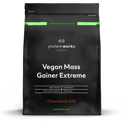 Protein Works - Vegan Mass Gainer Extreme | High Calorie Protein Powder | Weight Gainer | Vitamins & Minerals | 10 Shakes | Chocolate Silk | 2kg