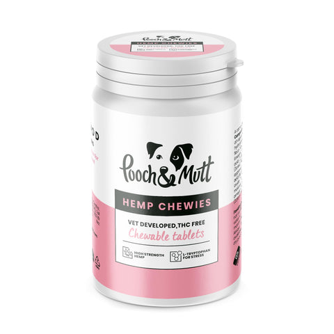 Pooch & Mutt - Calming Treats, Supplement for Anxious or Excitable Dogs, 120 Chewies (150g)