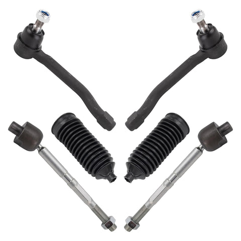 TRQ Front Steering Kit Steering Rack & Pinion Bellow Tie Rod Compatible with 2014-2020 Acura MDX 2019-2022 Honda Passport 2016-2022 Pilot 2017-2022 Ridgeline