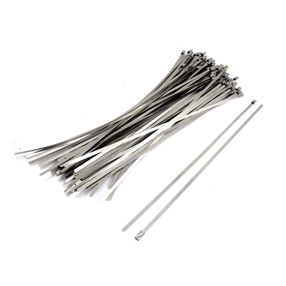 Aexit 100 Pcs 4.6x350mm PVC Covered Stainless Cable Ties Wire Strap (4f35b9a1e460cc4ea0b1a50bef5668d1)