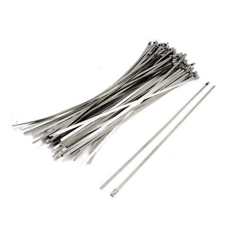 Aexit 100 Pcs 4.6x350mm PVC Covered Stainless Cable Ties Wire Strap (4f35b9a1e460cc4ea0b1a50bef5668d1)