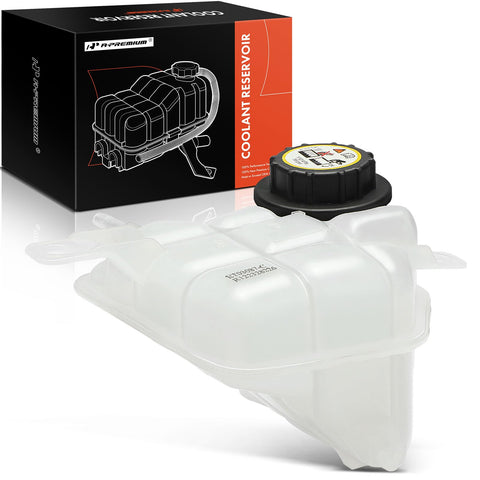 A-Premium Engine Coolant Overflow Recovery Reservoir Tank [w/Cap] Compatible with Ford Fusion 2006-2010, Lincoln Zephyr 2006-2006, Mercury Milan 2006-2009, 2.3L 3.0L, Replace # 6E5Z8A080AA