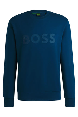 BOSS Mens Crew Sweater Open Blue XL